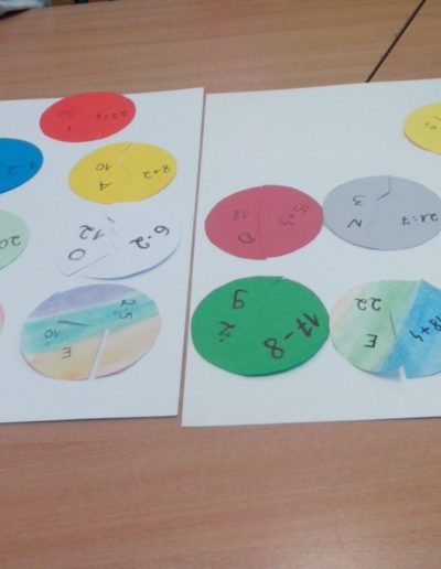 Praca plastyczna: Łańcuch matematyczny (wersja świąteczna) 1