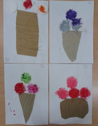 Praca plastyczna: Lody z płatków kosmetycznych 5