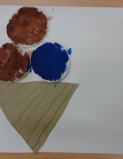 Praca plastyczna: Lody z płatków kosmetycznych 8