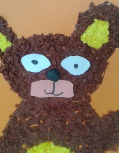 Praca plastyczna: Miś wyklejany kuleczkami z bibuły 4