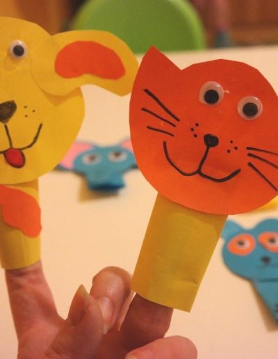 Praca plastyczna: Paluszkowe pacynki - zwierzątka 1