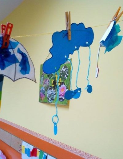 Praca plastyczna: Parasol z woreczków śniadaniowych 1