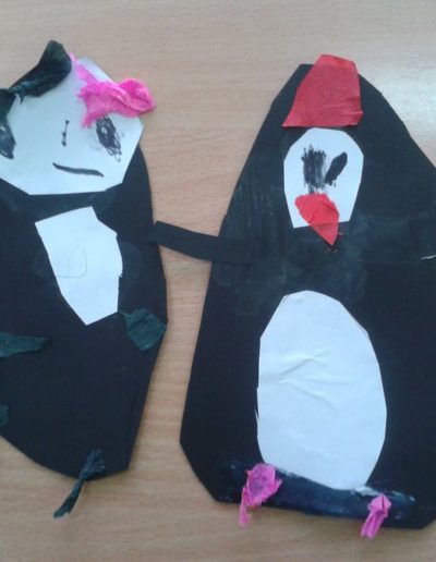 Praca plastyczna: Pingwinki z bloku technicznego 7