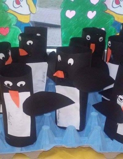 Praca plastyczna: Pingwiny z bloku technicznego 1