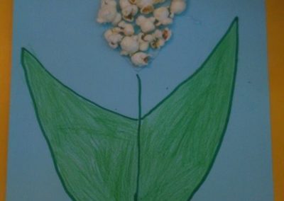 Praca plastyczna: Popcornowy kwiatek