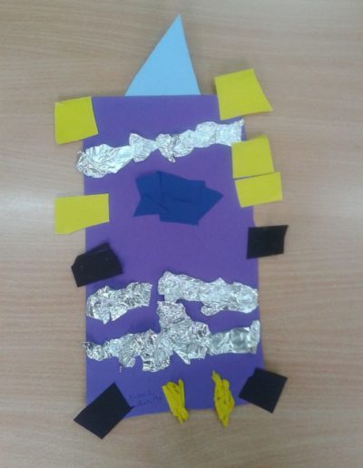 Praca plastyczna: Rakieta z folii aluminiowej 1