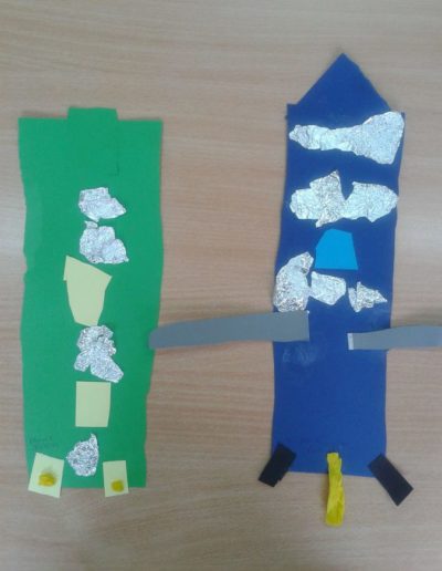 Praca plastyczna: Rakieta z folii aluminiowej 7