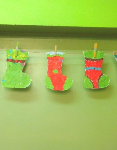 Praca plastyczna: Skarpety dla Świętego Mikołaja 1