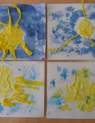 Praca plastyczna: Słoneczko - wyklejanka 12