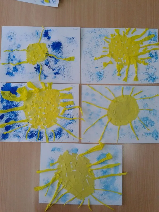 Praca plastyczna: Słoneczko – wyklejanka