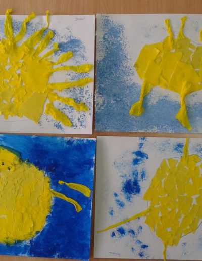 Praca plastyczna: Słoneczko - wyklejanka 6