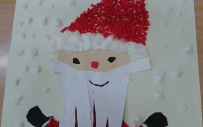 Praca plastyczna: Święty Mikołaj z brystolu – praca grupowa