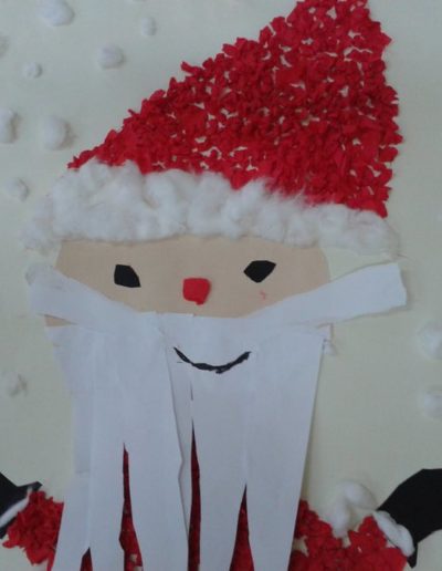 Praca plastyczna: Święty Mikołaj z brystolu - praca grupowa 5