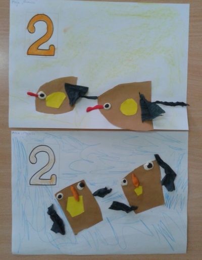 Praca plastyczna: Utrwalanie cyfry 2 5