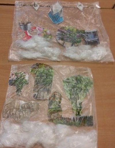 Praca plastyczna: W zimowym ogrodzie z użyciem waty 1