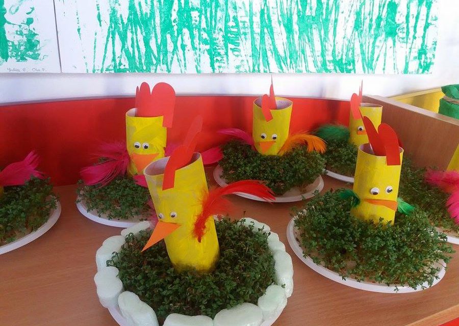 Praca plastyczna: Kurczaczek z rolki