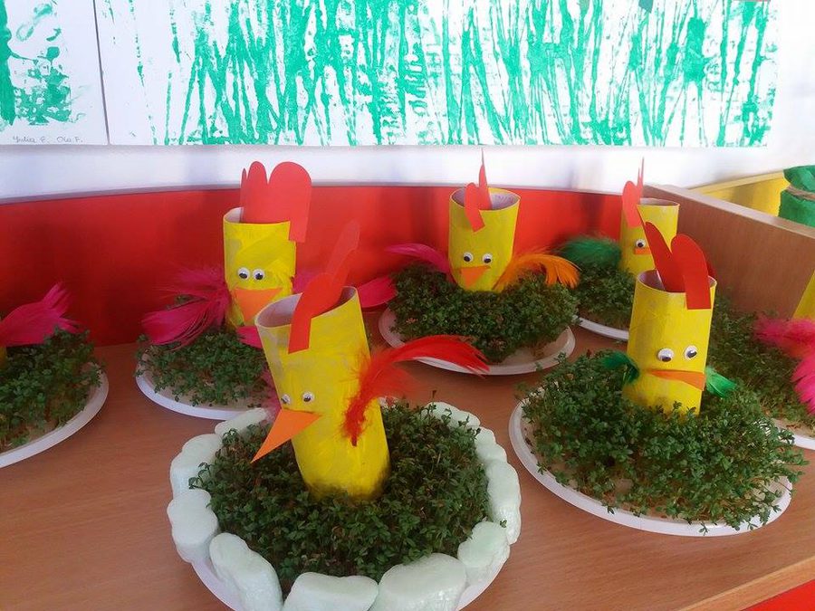 Praca plastyczna: Kurczaczek z rolki
