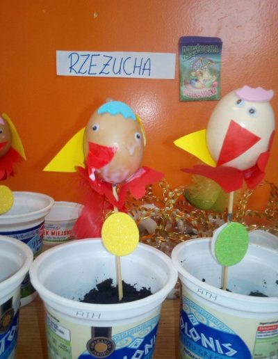 Praca plastyczna: Kurczak z wydmuszki (rzeżucha) 2