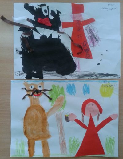 Praca plastyczna: Czerwony Kapturek 1