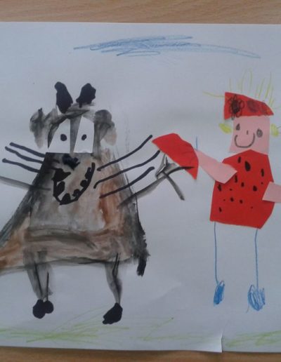 Praca plastyczna: Czerwony Kapturek 5