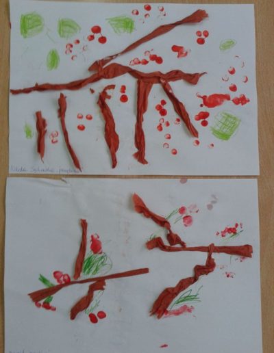 Praca plastyczna: Jarzębinka z bibuły 2