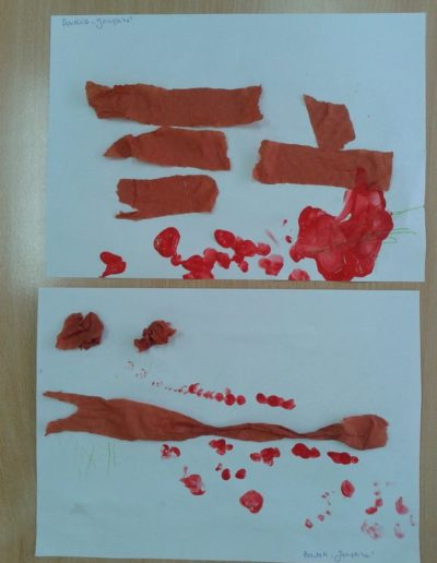 Praca plastyczna: Jarzębinka z bibuły 4