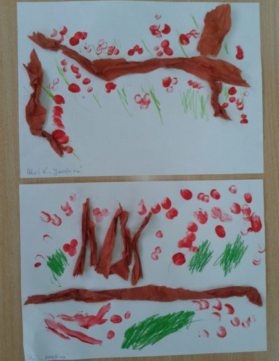 Praca plastyczna: Jarzębinka z bibuły 6