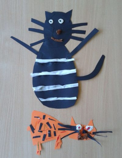 Praca plastyczna: Kotek Kłopotek - wycinanka 5