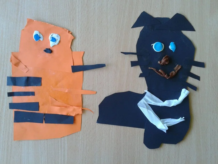 Praca plastyczna: Kotek Kłopotek – wycinanka