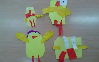 Praca plastyczna: Kurczaczki – wycinanka
