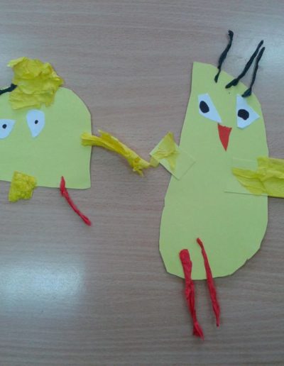Praca plastyczna: Kurczaczki - wycinanka 3