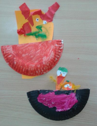 Praca plastyczna: Kurczaczki w gnieździe z papierowego talerzyka 1