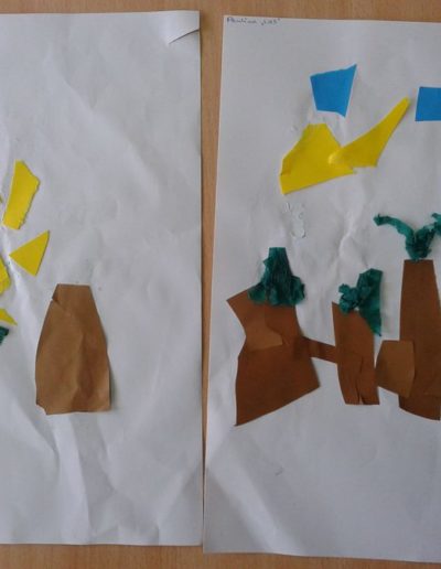 Praca plastyczna: Las - wycinanka 1