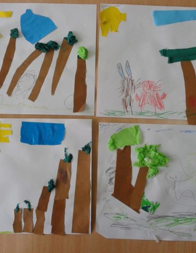 Praca plastyczna: Las - wycinanka 2