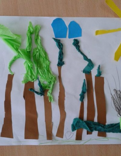 Praca plastyczna: Las - wycinanka 3