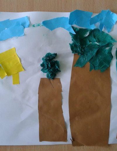 Praca plastyczna: Las - wycinanka 4