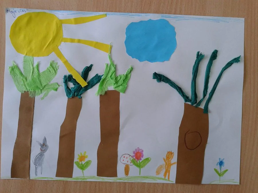 Praca plastyczna: Las – wycinanka