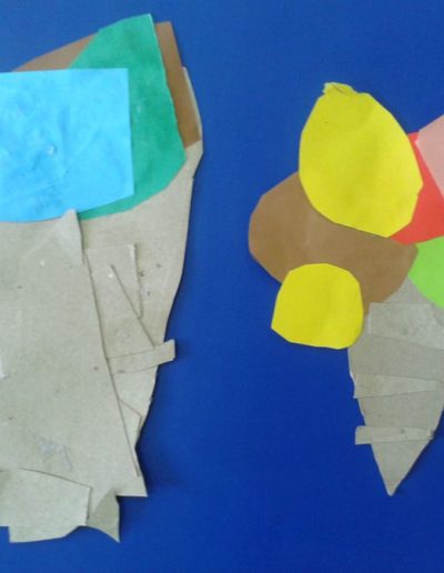 Praca plastyczna: Lody w wafelku - wycinanka 7