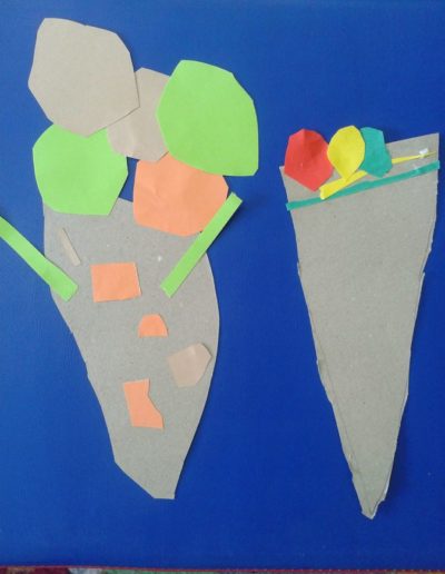 Praca plastyczna: Lody w wafelku - wycinanka 10