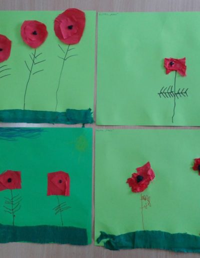 Praca plastyczna: Maki z bibuły 2