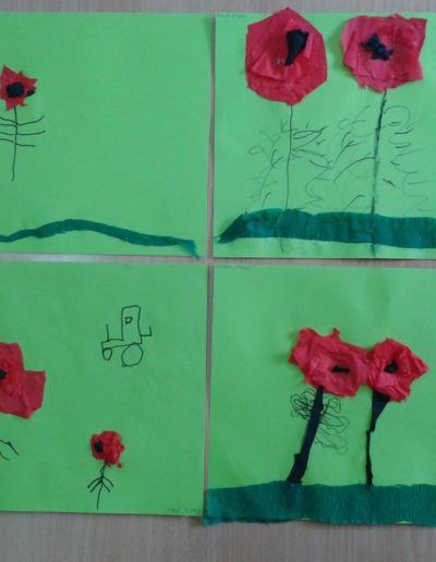 Praca plastyczna: Maki z bibuły 4