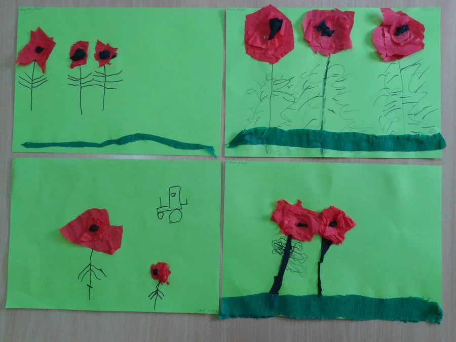Praca plastyczna: Maki z bibuły