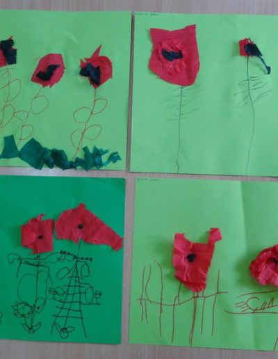 Praca plastyczna: Maki z bibuły 5