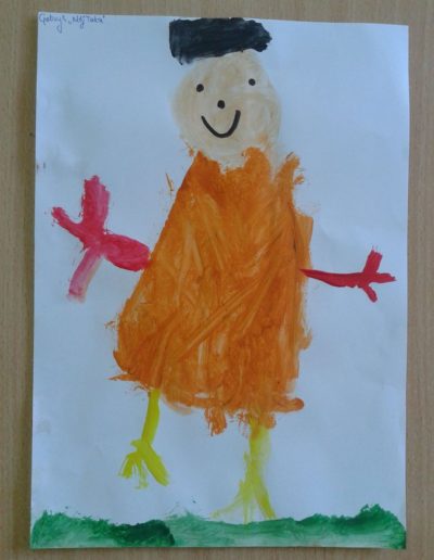 Praca plastyczna: Mój tata (z użyciem farb plakatowych) 2