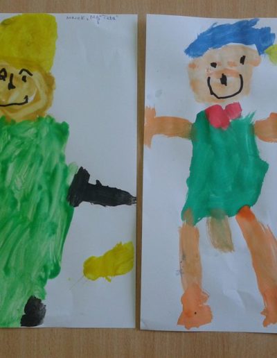 Praca plastyczna: Mój tata (z użyciem farb plakatowych) 5