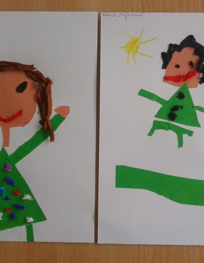 Praca plastyczna: Moja mama - wycinanka 3