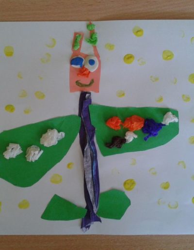 Praca plastyczna: Motylki - wycinanka 1