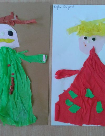 Praca plastyczna: Pani Jesień - wyklejanka 1