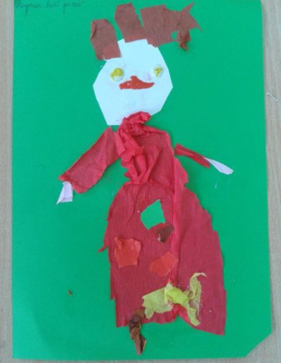 Praca plastyczna: Pani Jesień - wyklejanka 3