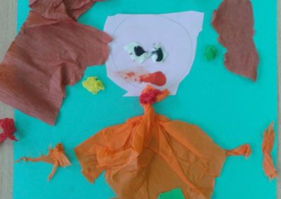 Praca plastyczna: Pani Jesień - wyklejanka
